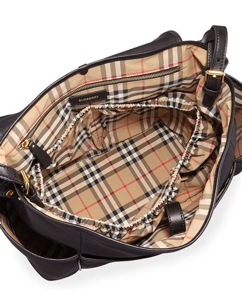 burberry check quilted flap diaper bag|Burberry baby bag.